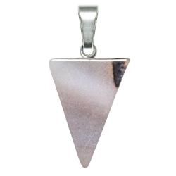 Pendentif fl&egrave;che triangle en agate naturelle