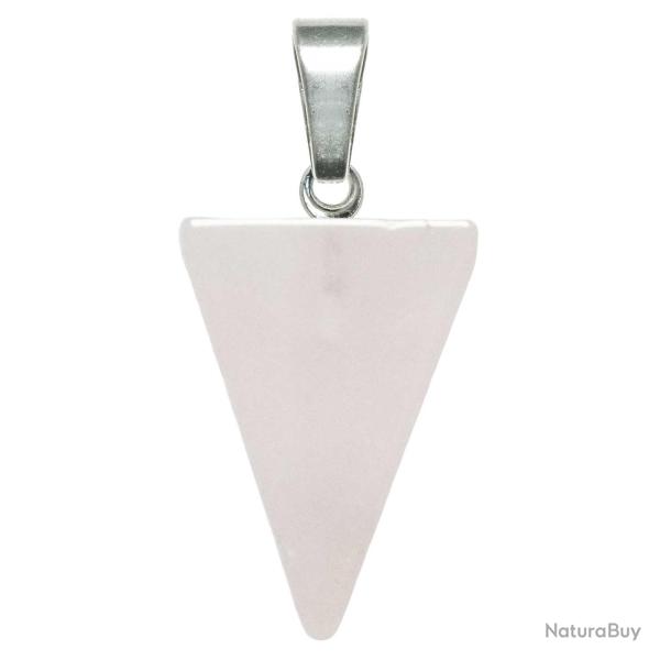Pendentif fl�che triangle en quartz rose