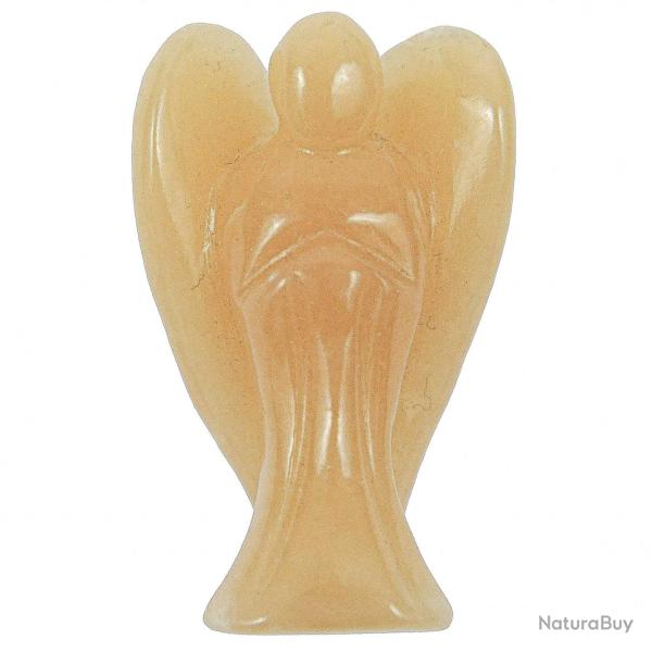 Statuette ange en calcite jaune - 5 cm