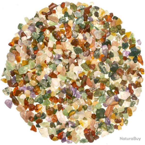 Lot de mini pierres roul�es - M�lange Inde - 3 � 8 mm - 800 g