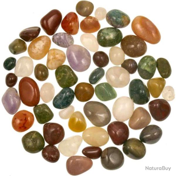 Lot de pierres roul�es - M�lange Inde - 1 � 2.5 cm - 800 g