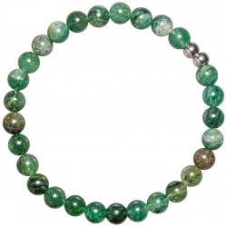 Bracelet en fuchsite verte - Perles rondes 6 mm