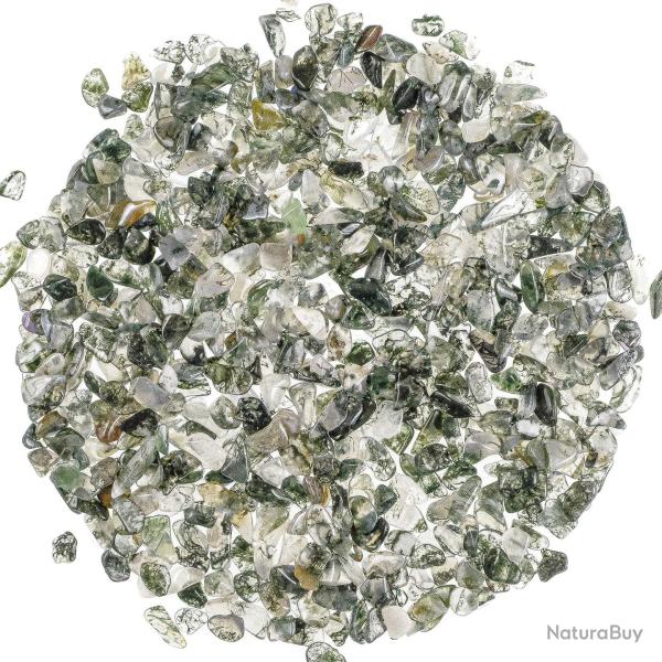 Mini pierres roul�es agate mousse - 5 � 10 mm - 100 grammes
