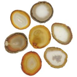 Tranche d'agate polie naturelle - 10 &agrave; 12 cm - A l'unit&eacute;