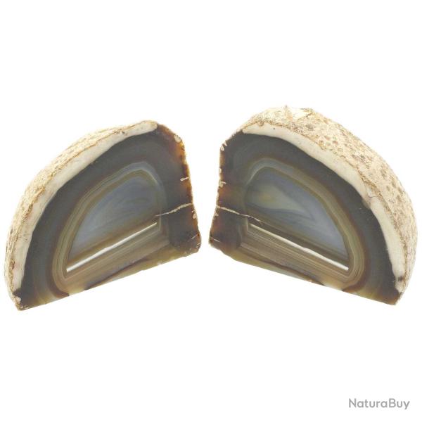 Paire d'agate naturelle sci�e et polie