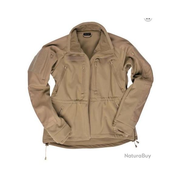 Veste softshell Beige MILTEC (plusieurs tailles disponibles)