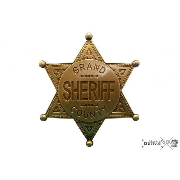 Etoile de shriff Grand County  6 pointes Dor