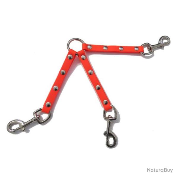 Tripleur de chien en Biothane Helen Baud ORANGE