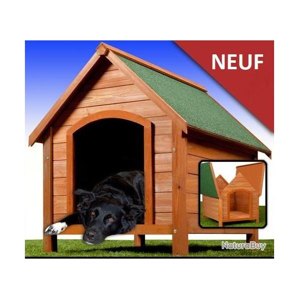 Niche chien bois massif cabane chat abri chat cielterre-commerce