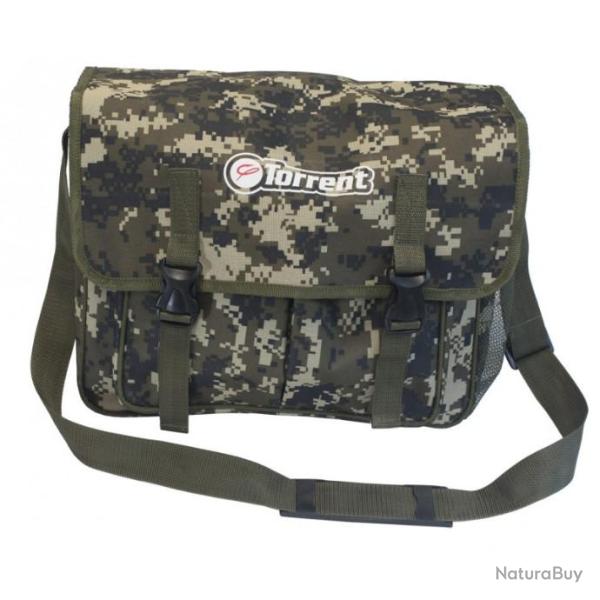 Musette Torrent luxe camo vert ou camou sable + sac � poissons