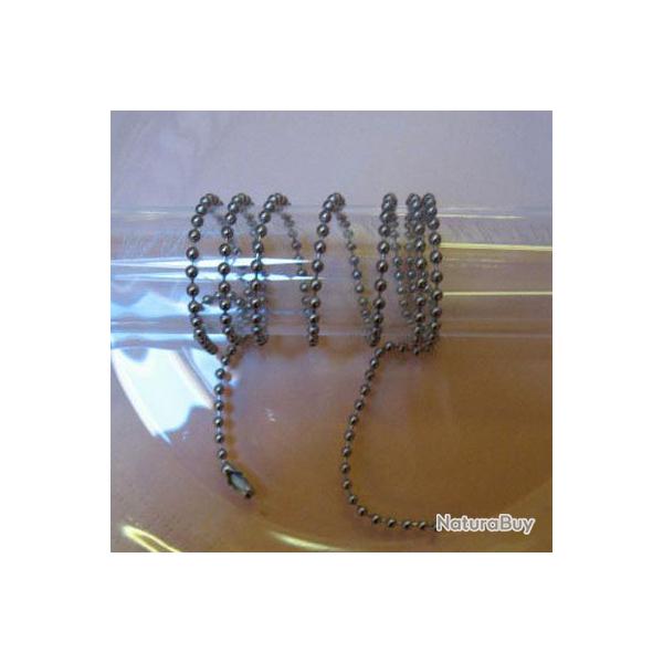 LOT DE 5 CHAINES A BOULES en METAL DORE 75 CM