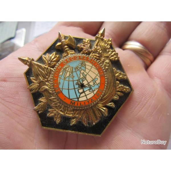 INSIGNE SECTION GEOGRAPHIQUE MILITAIRE (DELSART)