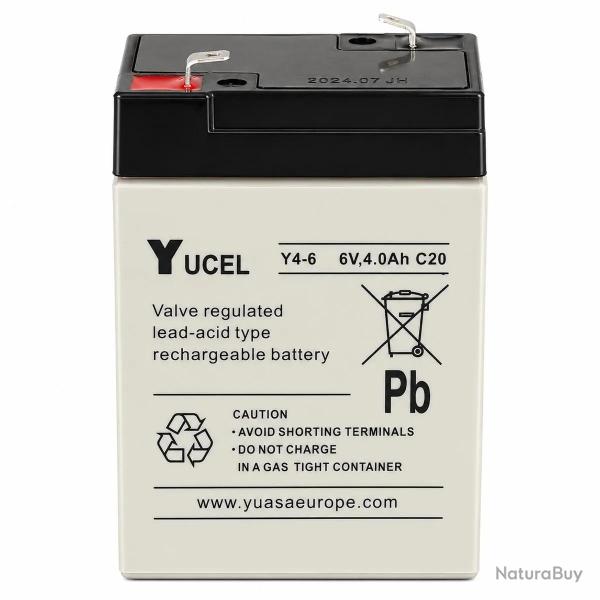 Pile rechargeable 6V, 4 Ah, 70 x 45 x 105mm