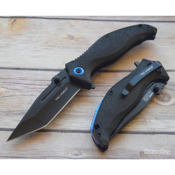 Couteau Tac Force A/O Tactical Street Fighter Lame Tanto Acier 3Cr13 Manche GFN TF964TBK