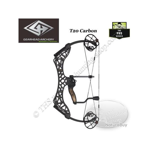 GEARHEAD ARCHERY Pro Series T20 CARBON Arc compound en carbone ultra compact et l�ger de 20 pouces d
