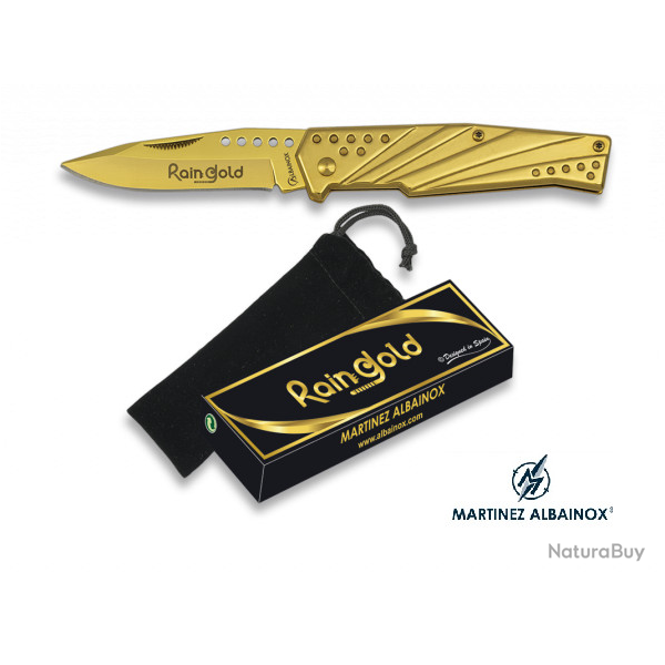 Couteau pliant  d�cor� � RAINGOLD � couleur Or