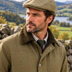 Casquette en tweed plate clair