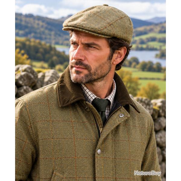 Casquette en tweed plate clair