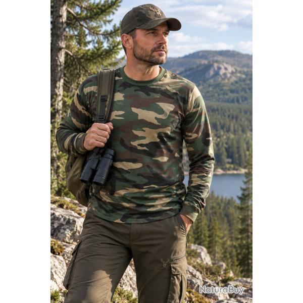 T-shirt � manches longues camouflage GT