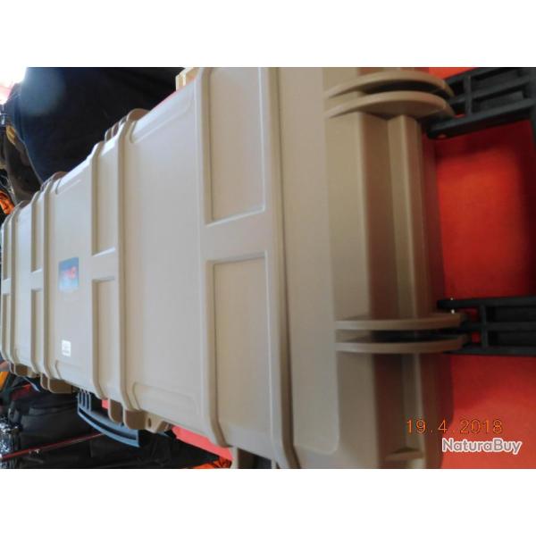 Malette beige ou noire NUPROL pour 2 armes d�mont�es, transport a�rien,