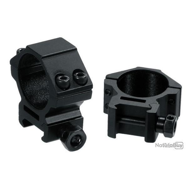 Bague basse, tube de 30mm, rail Weaver / Picatinny - UTG Leapers