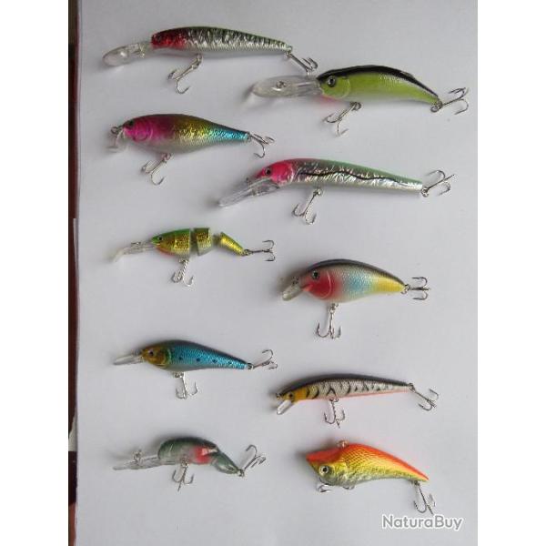 P�che carnassiers, s�lection de 10 poissons-nageurs diff�rents