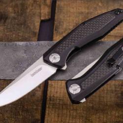 Couteau Kershaw Atmos Manche G-10/Fibre de Carbone Lame 8Cr13MoV Linerlock KS4037X