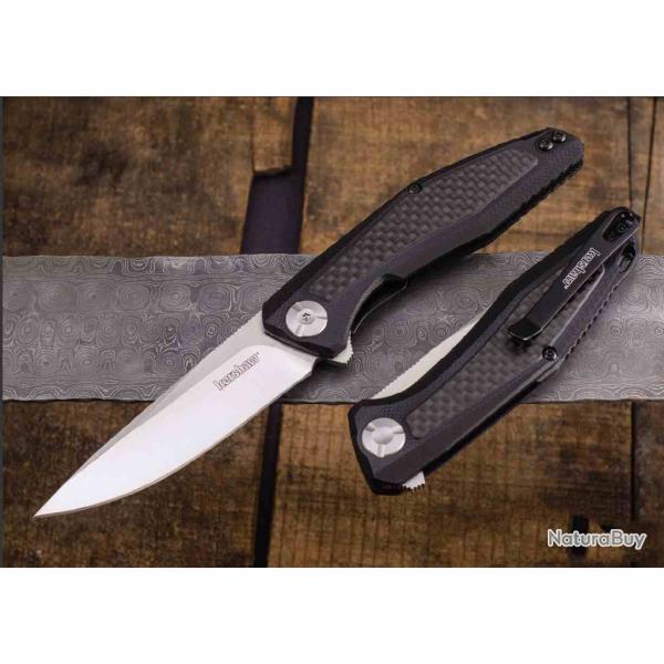 Couteau Kershaw Atmos Manche G-10/Fibre de Carbone Lame 8Cr13MoV Linerlock KS4037X