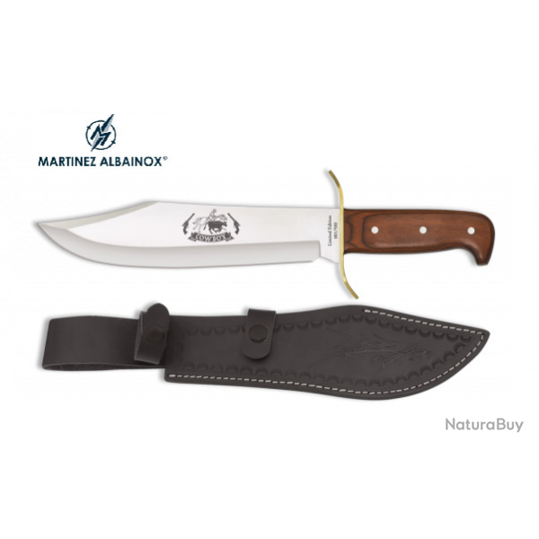 Couteau de chasse COWBOY  de 38 cm  Srie Limite manche bois  avec son Etui Cuir
