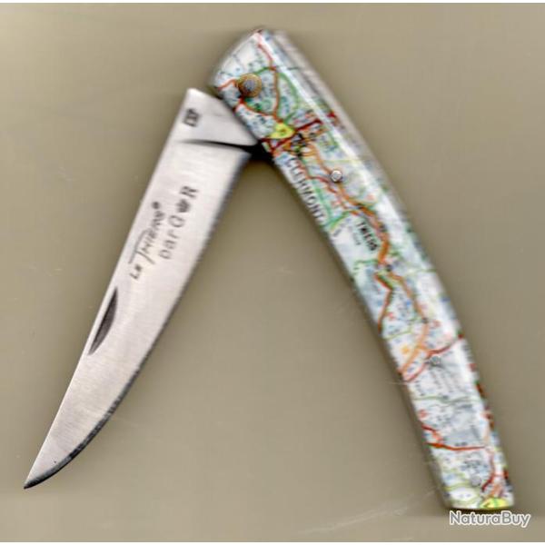 rare LE THIERS carte MICHELIN Couteau � votre Pr�nom