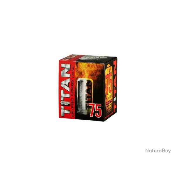 75 Balles � Blanc TITAN Calibre 9mm PAK pour pistolets