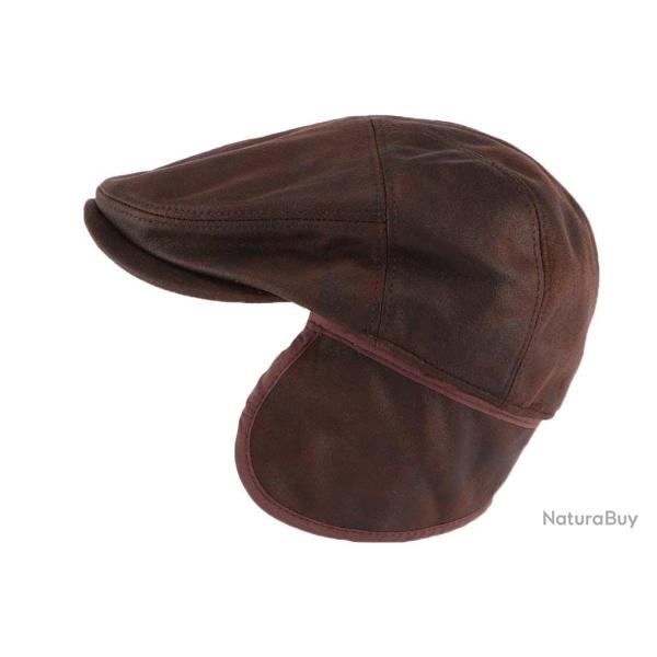 Casquette cache oreille cuir su�dine marron Epsom Aussie Apparel M Marron