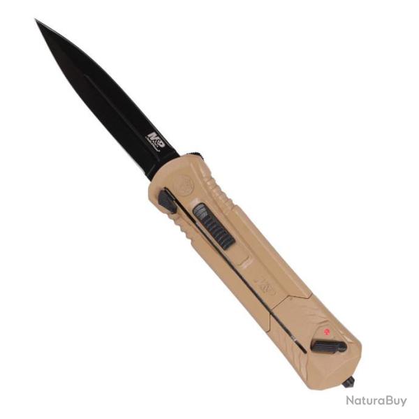 Couteau Automatique OTF Smith&Wesson M&P Lame Acier AUS-8 Manche Tan Aluminium SW1084315