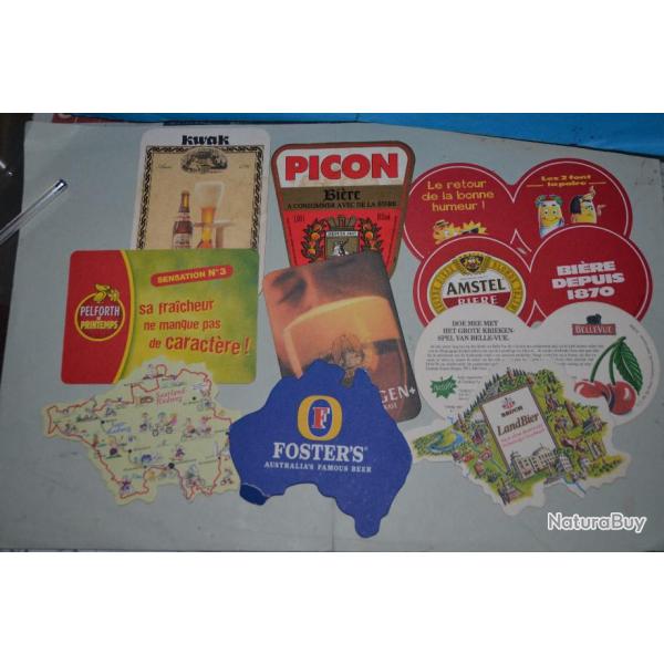 lot de 10 Cartons de verre a bire sous bock