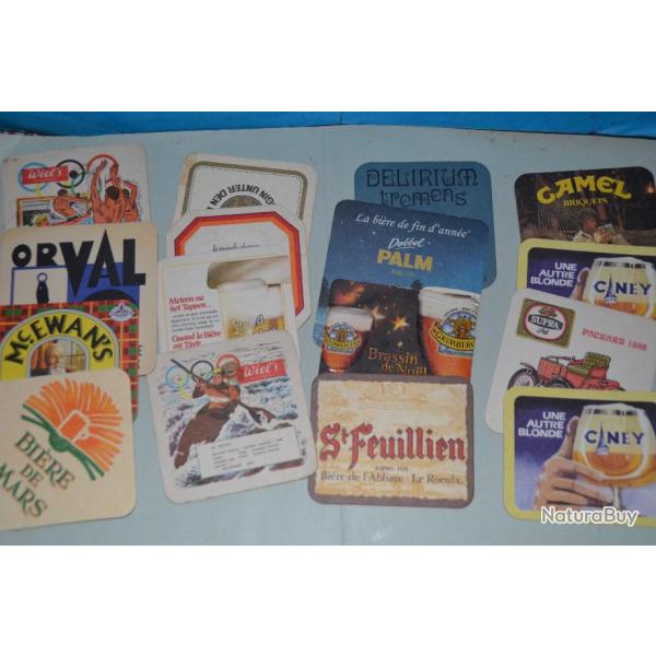 16 Cartons de verre a bire sous bock