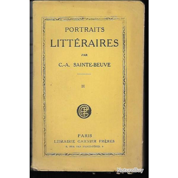 Portraits littraires sainte-beuve volume 2