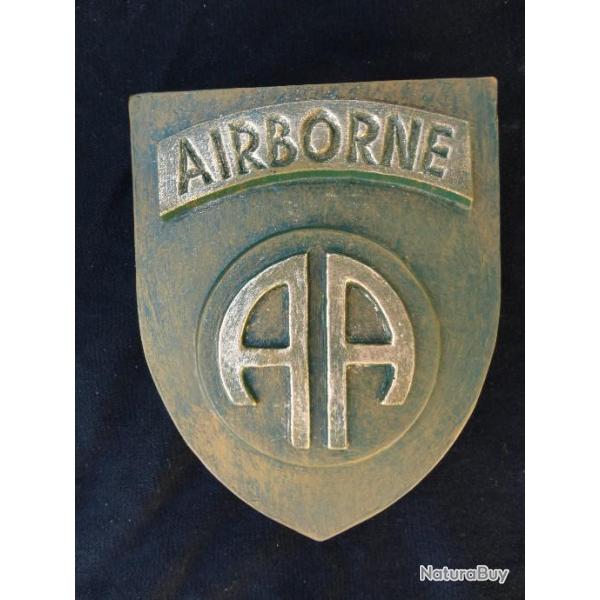Blason 82�me Airborne - Bronze - avec accroche