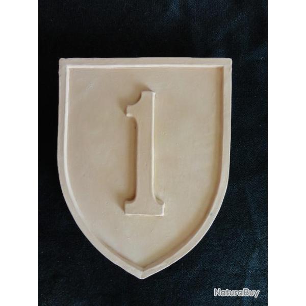 Blason Big Red One - Couleur terre cuite - avec accroche