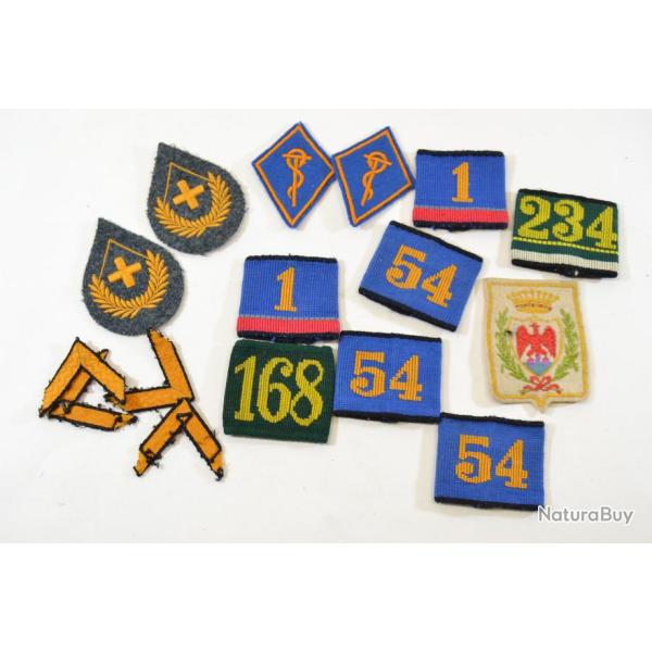 Lot insignes patch tissu militaire � identifier, � trier