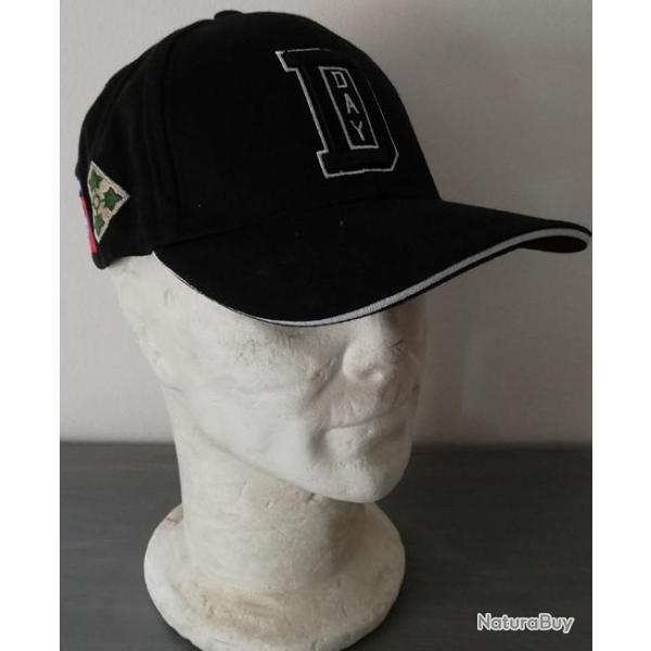 Casquette noire WW2 D DAY CAP US VO MILITARIA 82 101 IVY BIG RED ONE RANGERS 29 Taille unique r�gl