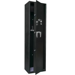 Armoire forte 5 verrous 6 armes 46kg 140x35x28,5cm + coffre