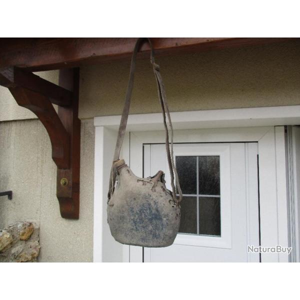 militaria ww1 francais gourde housse bouchon dans son jus 14.18 poilu toile bleue