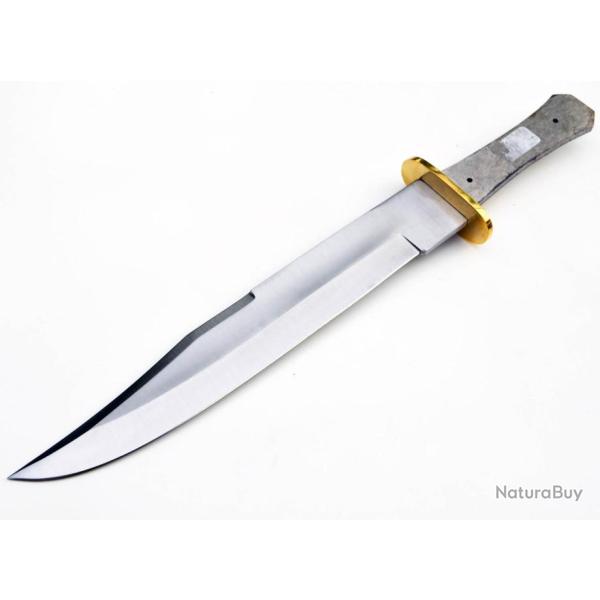 Lot de 2 Lames A Customiser Acier Inox Manche A Customiser Garde Laiton BL7717