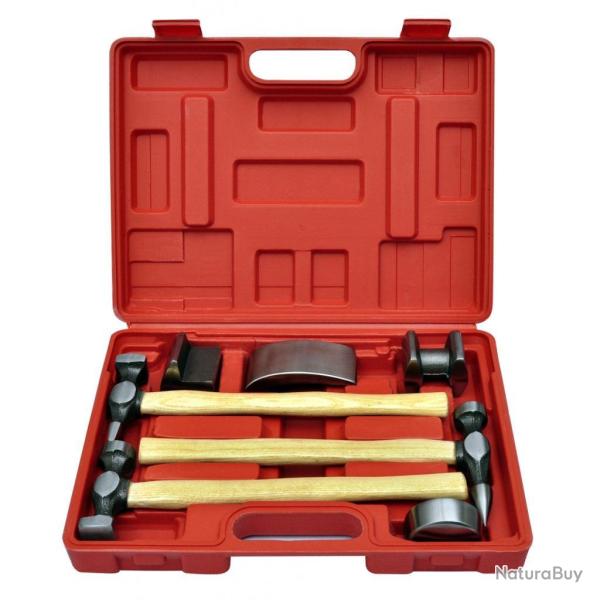 Coffret set de marteau et tas pour carrossier 7 pi�ces outils garage atelier bricolage 3402029/2