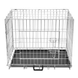Cage en m&eacute;tal pliable pour chien acier galvanis&eacute; 76 x 55 x 61 cm 3702021