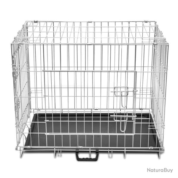 Cage en m�tal pliable pour chien acier galvanis� 95 x 56 x 64 cm 3702022