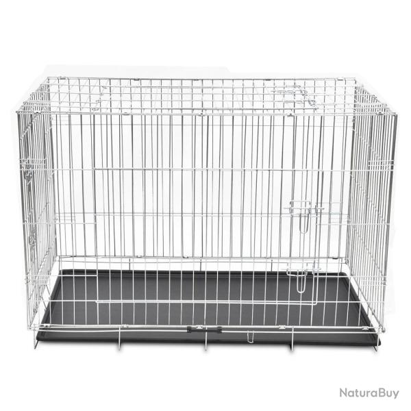 Cage en m�tal pliable pour chien acier galvanis� 121 x 74 x 83 cm 3702024