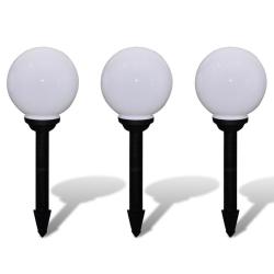 Boule solaire ext&eacute;rieure 20 cm 3 pi&egrave;ces luminaire d&eacute;coration 2402038