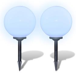 Boule solaire ext&eacute;rieure 30cm 2 pi&egrave;ces luminaire d&eacute;coration 2402052