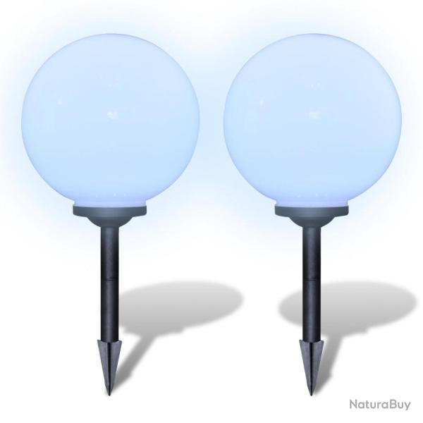 Boule solaire ext�rieure 30cm 2 pi�ces luminaire d�coration 2402052